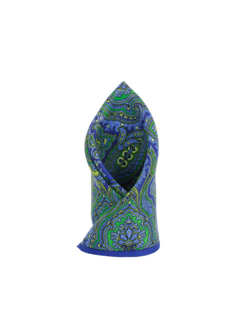 

Alvaro Castagnino Blue & Green Floral Print Pocket Square