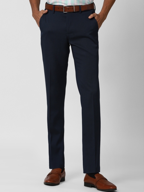 

Peter England Elite Men Navy Blue Slim Fit Formal Trousers