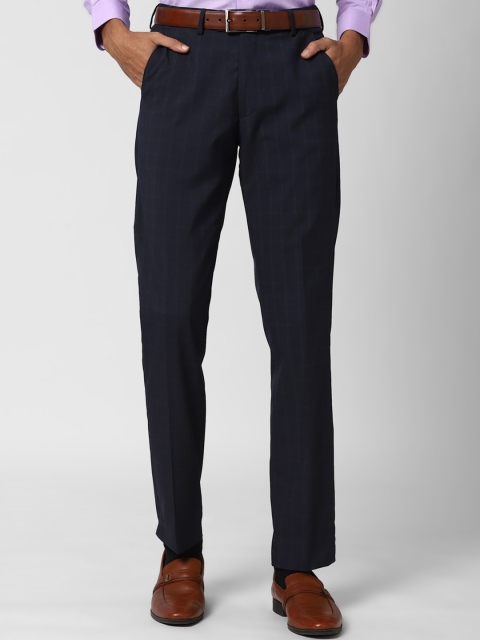 

Peter England Men Navy Blue Slim Fit Formal Trousers