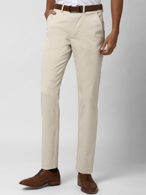 

Peter England Men Beige Formal Trousers