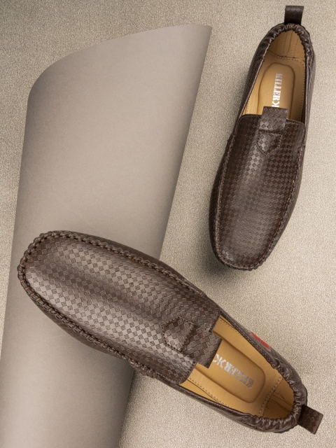 

Killer Men Brown Textured Loafers
