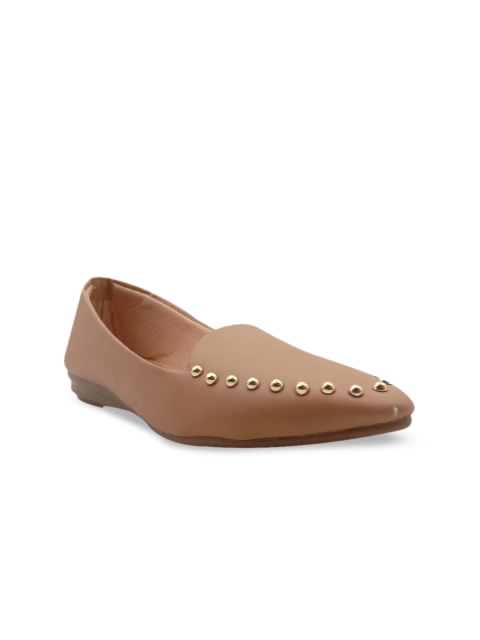 

FEEL FEET Women Peach-Coloured Embellished Ballerinas Flats