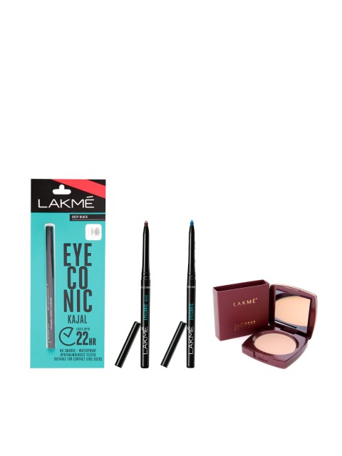 

Lakme Set of 3 Kajal & 1 Compact, Brown