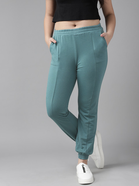 

UTH by Roadster Girls Green Solid Joggers
