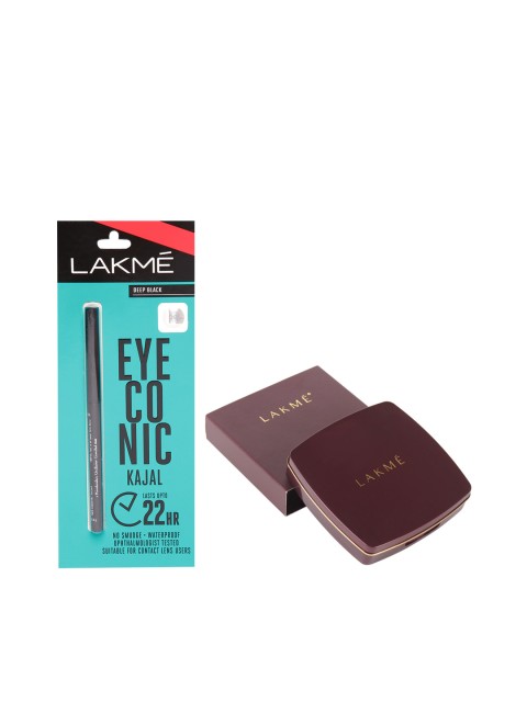 

Lakme Set of Radiance Complexion Compact & Eyeconic Kajal, Black