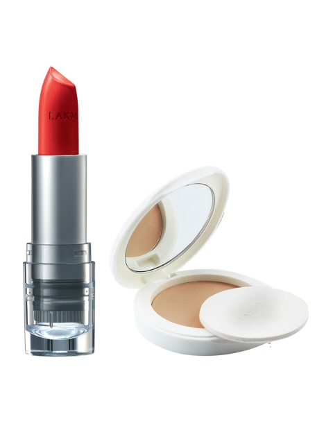 

Lakme Set of 2 Lipstick & Compact, Red