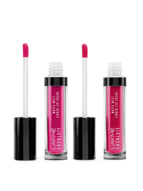 

Lakme Set of 2 Absolute Matte Melt Liquid Lip Color, Pink