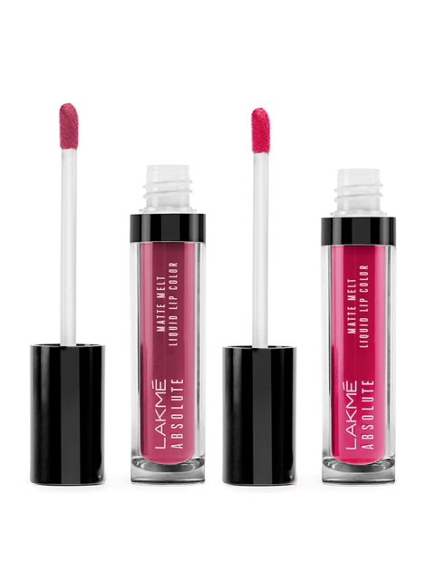 

Lakme Set of 2 Absolute Matte Melt Liquid Lip Color, Pink
