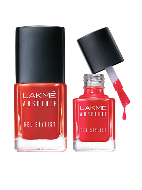 

Lakme Set of 2 Absolute Gel Stylist Nail Polish, Red