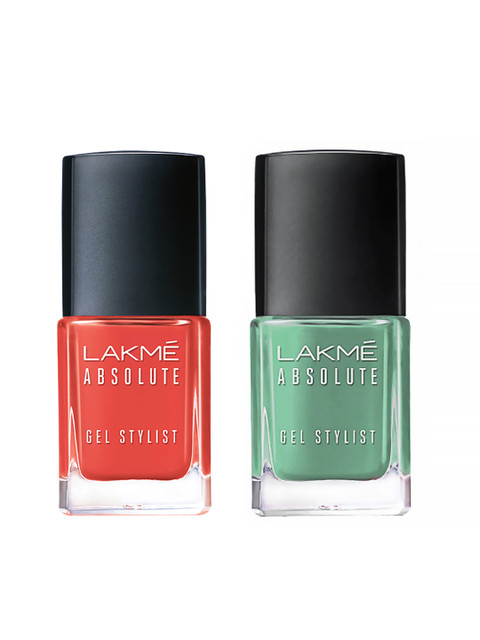 

Lakme Absolute Set of 2 Gel Stylist Nail Polish, Green