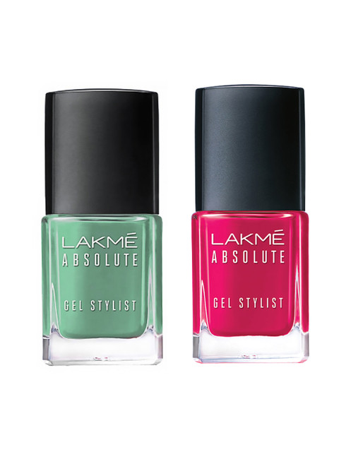 

Lakme Set of 2 Absolute Gel Stylist Nail Polishes 24 ml, Green