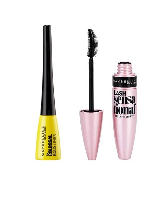 

Maybelline Set of Colossal Bold Liner & Lash Sensational Mascara, Black