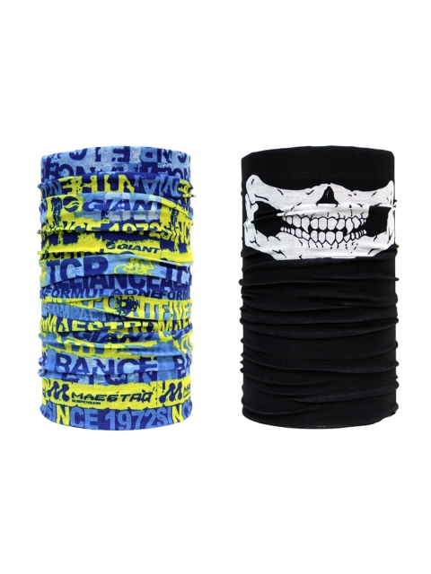 

NOISE Unisex Set of 2 Printed Headwears, Blue