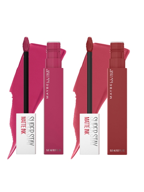 

Maybelline Set of 2 New York Super Stay Matte Ink Liquid Lipsticks - Initiator & Savant, Pink