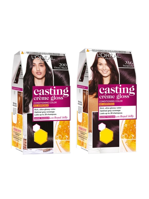 

LOreal Paris Set of 2 Casting Creme Gloss Hair Colour, Black