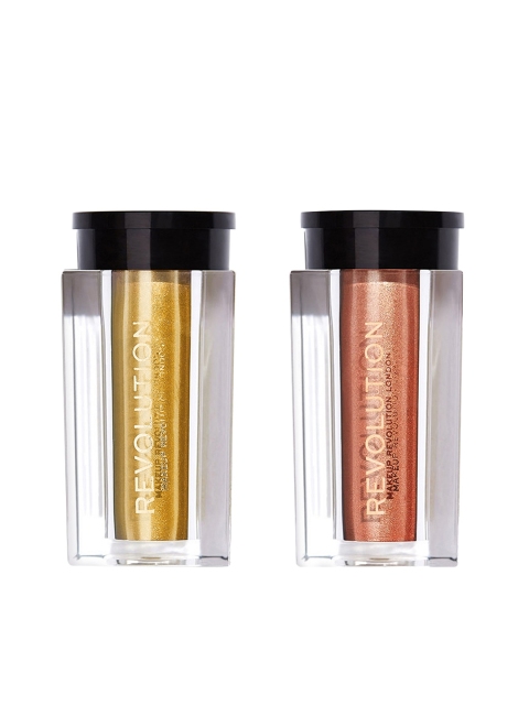 

Makeup Revolution London Set of 2 Crushed Pearl Eye & Face Pigments, Gold