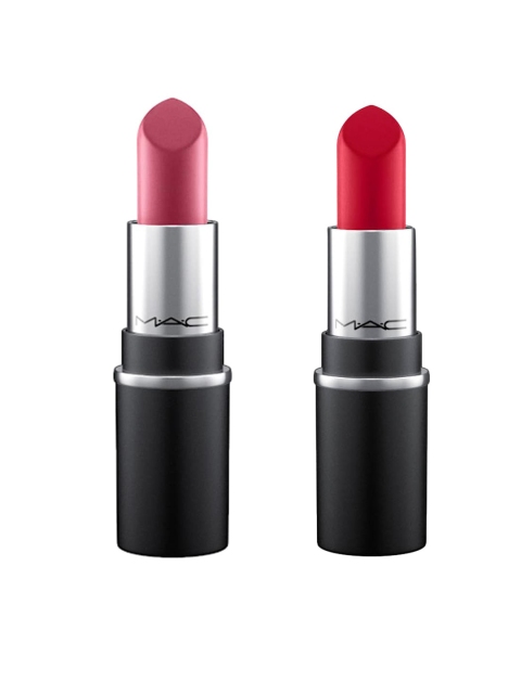 

M.A.C Set of 2 Mini Lipsticks - Ruby Woo & Captive, Red
