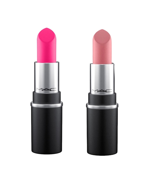 

M.A.C Set of 2 Mini Matte Lipstick - Breathing Fire & Mehr, Pink