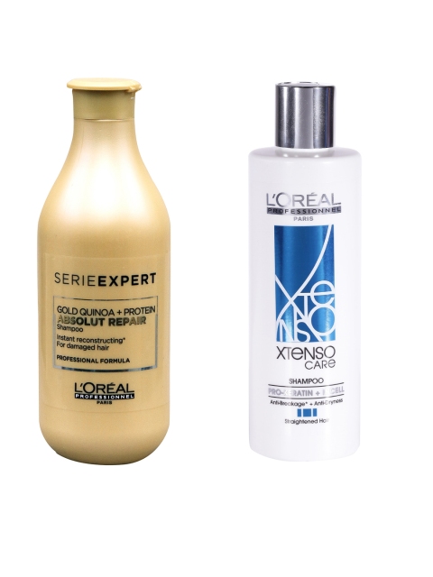 

LOreal Professionnel Set of Protein Repair & X-Tenso Care Shampoos, Beige