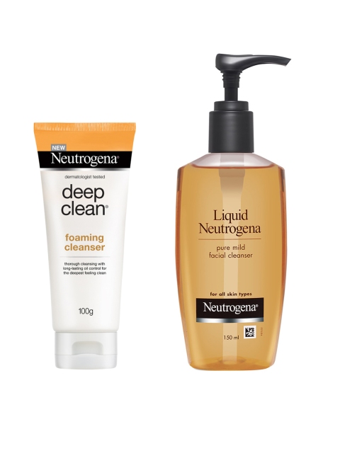 

Neutrogena Deep Clean Foaming & Liquid Pure Mild Facial Cleanser Set, Orange