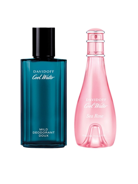 

DAVIDOFF Men Cool Water Mild Deodorant Doux & Women Cool Water Sea Rose Eau de Toilette, Pink