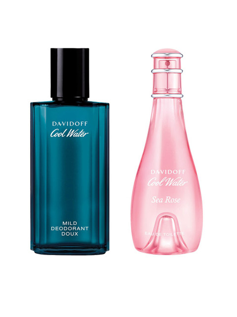 

DAVIDOFF Men Cool Water Mild Deodorant Doux & Women Cool Water Sea Rose Eau De Toilette, Pink