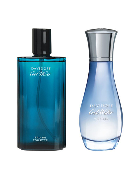 

DAVIDOFF Men Cool Water Eau De Toilette & Women Cool Water Intense Eau de Parfum, Blue