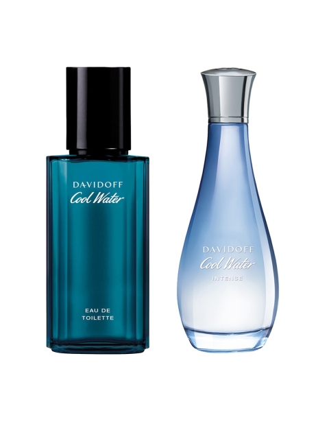 

DAVIDOFF Men Cool Water Eau De Toilette & Women Cool Water Intense Eau De Parfum, Blue