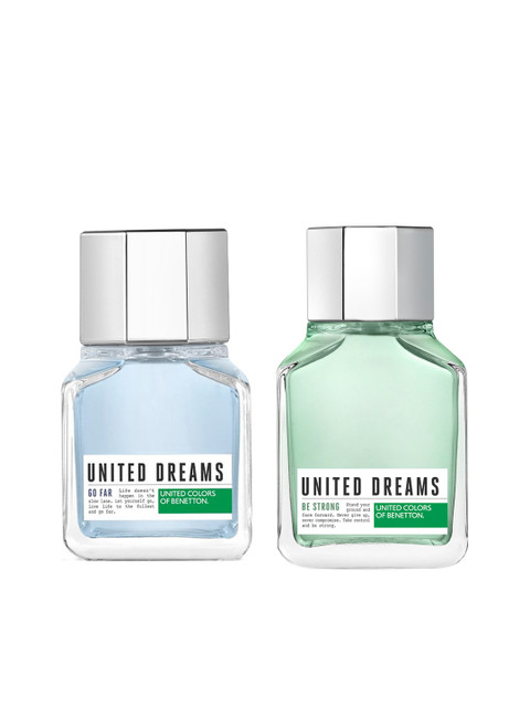 

United Colors of Benetton Men Set of United Dreams Go Far & United Dreams Be Strong EDT, Blue