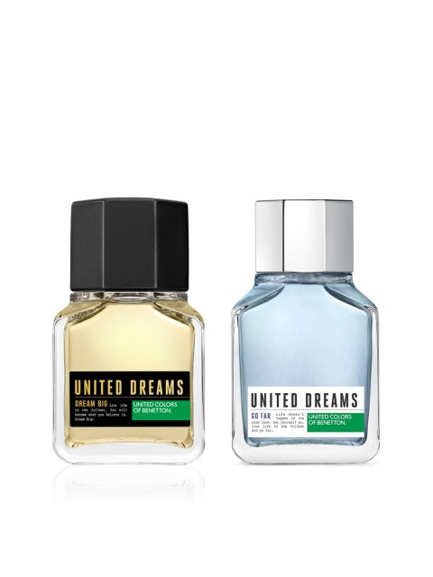 

United Colors of Benetton Men Set of United Dreams Go Far & Dream Big EDT 100 ml Each, Blue