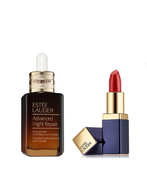 

Estee Lauder Set of Advanced Night Repair Serum & Pure Color Envy Mini Lipstick, Brown
