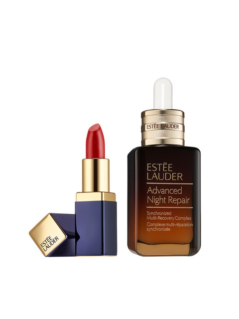 

Estee Lauder Set of Advanced Night Repair Serum & Pure Color Envy Mini Lipstick, Brown