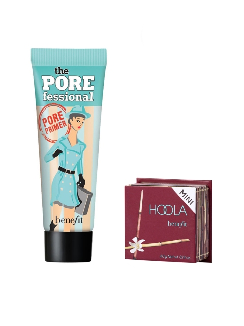 

Benefit Cosmetics Set of Mini Hoola Matte Bronzer & The Porefessional Pore Primer, Beige