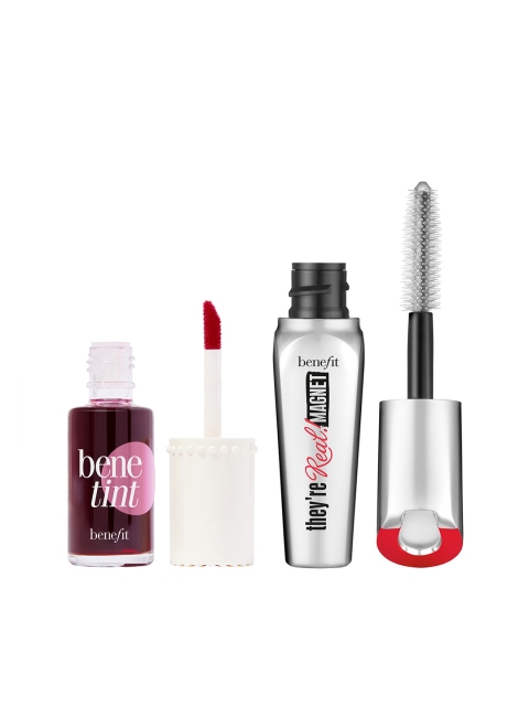

Benefit Cosmetics Set of Cheek & Lip Stain Benetint & Mini They're Real Mascara, Pink