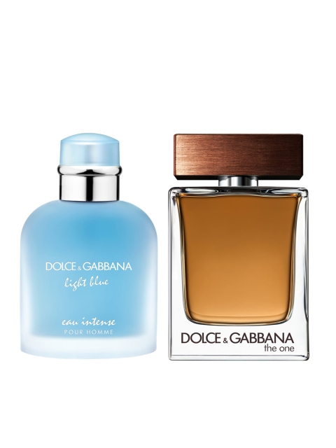 

Dolce & Gabbana Men Set Of The One Eau de Toilette - Light Blue Pour Homme Eau Intense, Brown