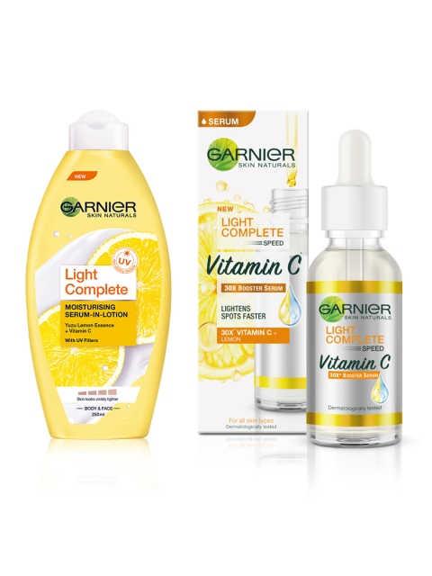 

Garnier Light Complete Vitamin C Booster Serum & Moisturising Serum-in-Lotion, White