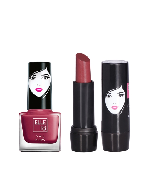 

ELLE 18 Magenta Set of 2 Nail Polish & Lipstick
