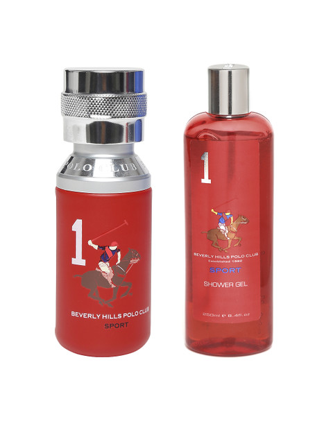 

Beverly Hills Polo Club Men Eau De Toilette Natural Spray & Shower Gel, Transparent