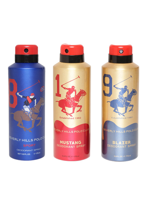 

Beverly Hills Polo Club Set of 3 Deodorant, Gold