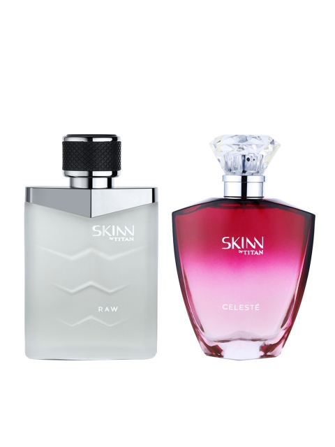 

SKINN by Titan Women Set Of Celeste Eau de Parfum & Men Raw Eau de Parfum, Pink