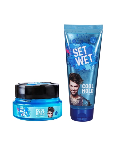 

Set Wet Men Set of 2 Cool Hold Styling Gels, Blue