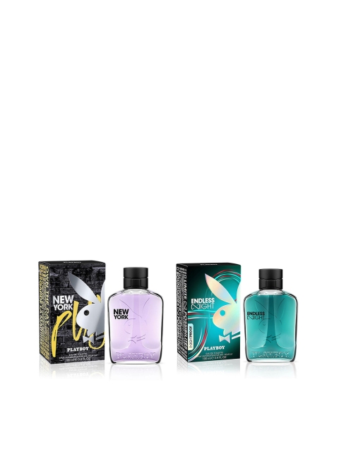 

Playboy Men Set of 2 Eau De Toilettes- Endless Night & New York, Sea green