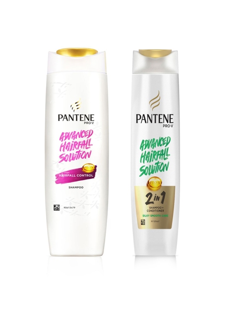 

Pantene Set of Advanced Hair Fall Solution Shampoo & 2 in 1 Shampoo+ Conditioner, White