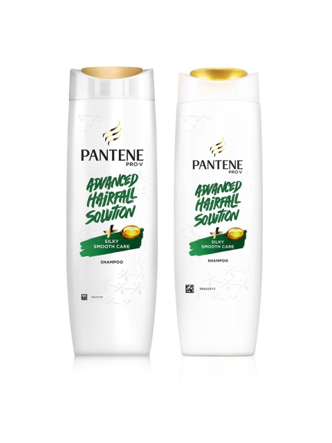

Pantene Set of 2 Advanced Hair Fall Solution Silky Smooth Care Shampoo, White