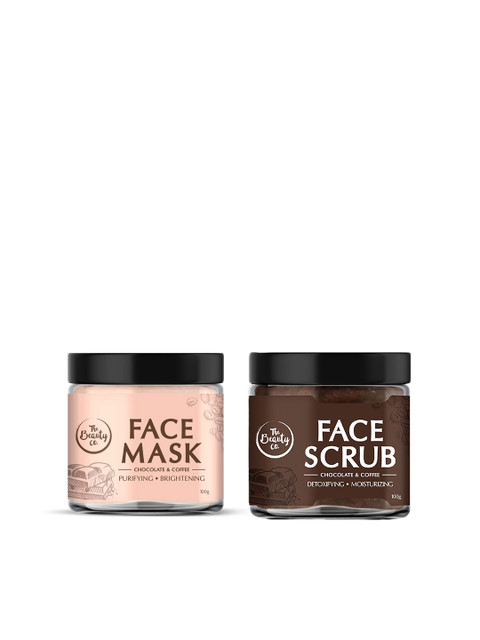 

The Beauty Co. Set of Chocolate & Coffee Face Mask & Face Scrub - 100 g each, Beige