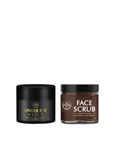 

The Beauty Co. Set of Under Eye Gel & Chocolate & Coffee Face Scrub, Black