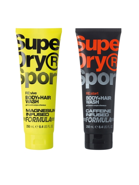 

Superdry Men Sport Set of Re:Start & Re:Vive Body - Hair Wash, Black