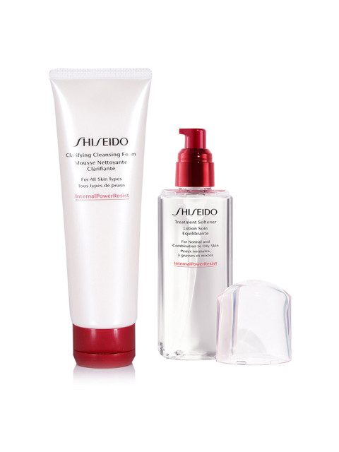 

SHISEIDO Set of Clarifying Cleansing Foam Face Wash & Treatment Softener Moisturiser, Off white