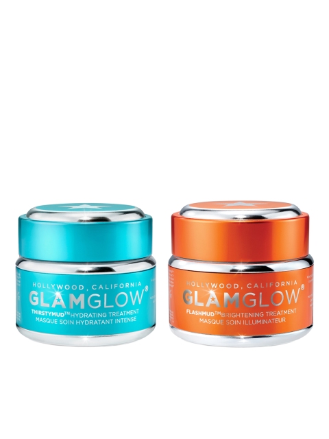

GLAMGLOW Set of Flashmud Brightening & Thirstymud Hydrating Treatment Masks, Blue
