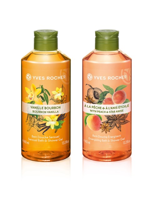 

YVES ROCHER Set of 2 Sustainable Shower Gels, Peach